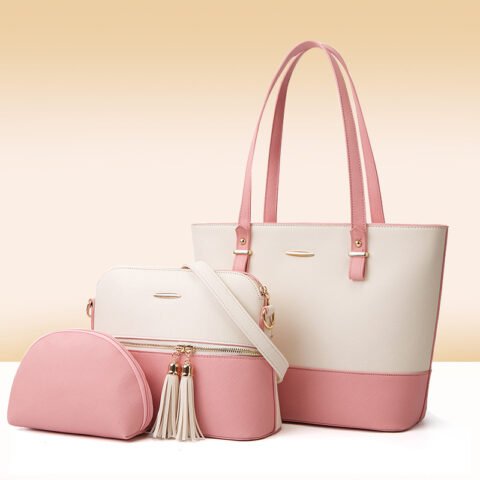 Three-piece Pure Color Mother And Child Bag