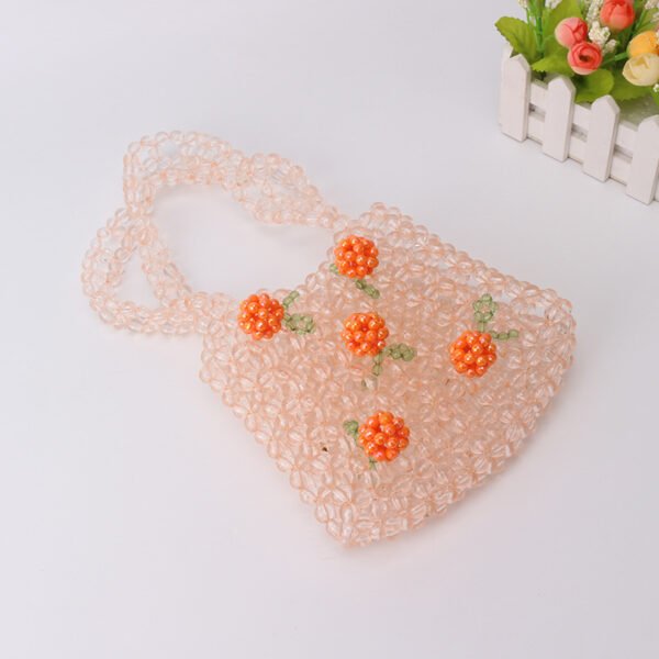 Luxury Orange Bead Handbag | Designer Tote