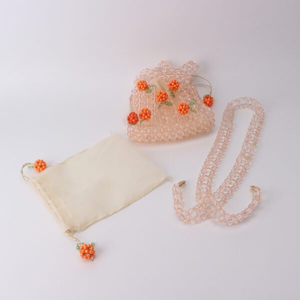 Luxury Orange Bead Handbag | Designer Tote