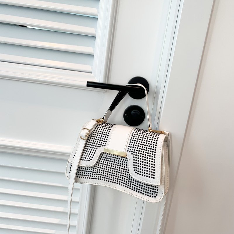Gentle Fashion Elegant Stitching Textured Handbag