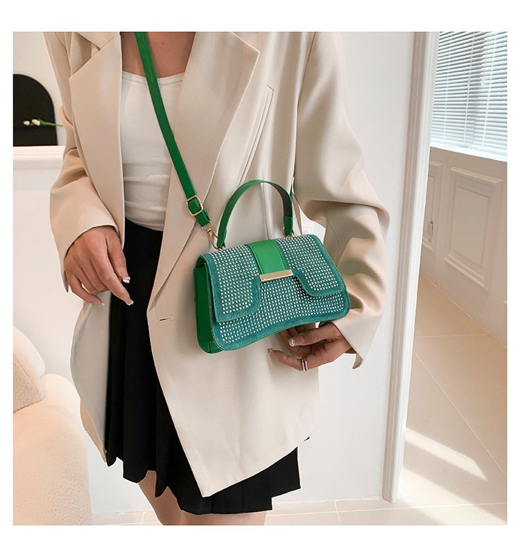 Gentle Fashion Elegant Stitching Textured Handbag