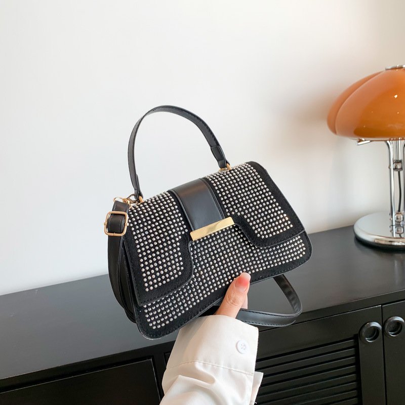 Gentle Fashion Elegant Stitching Textured Handbag